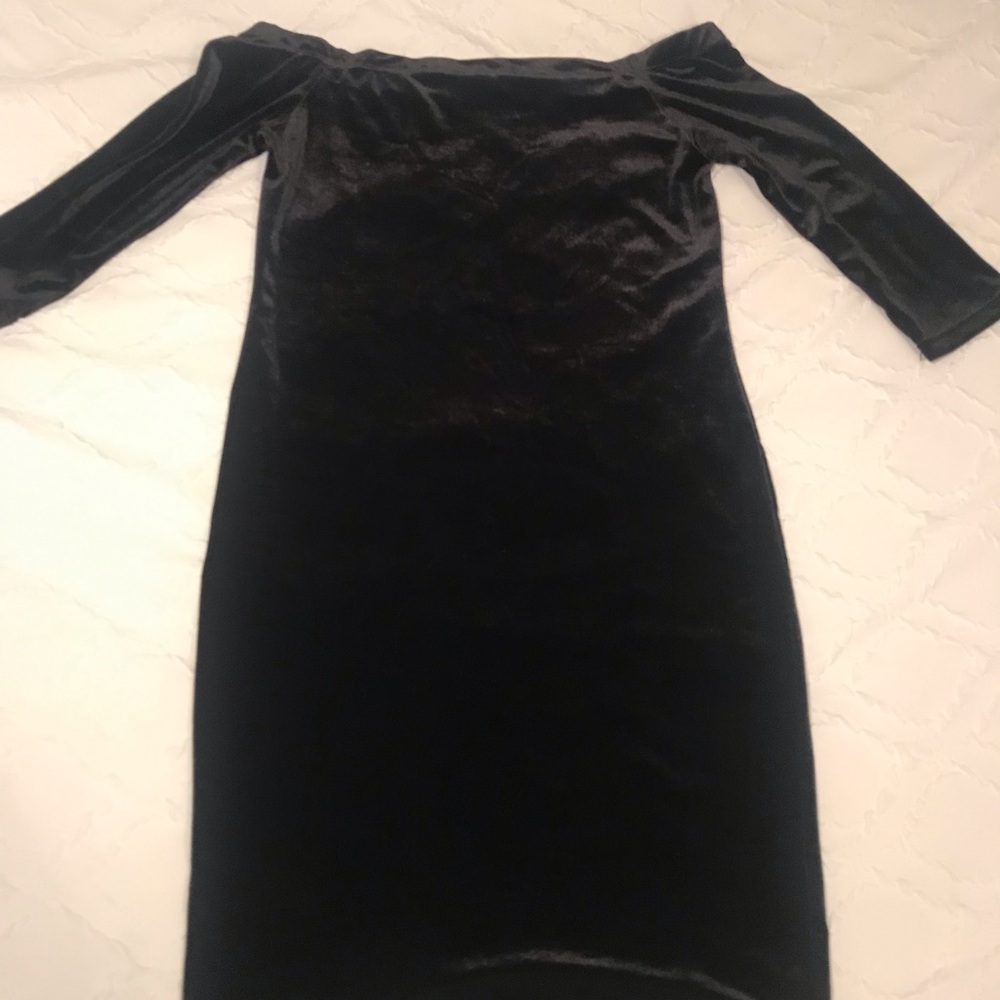 Black velvet dress